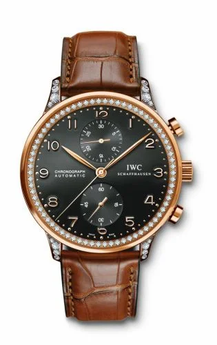 IWC Portuguese Chrono-Automatic Rose Gold / 108 Diamond IW3714-71 (3714-71, IW371471)